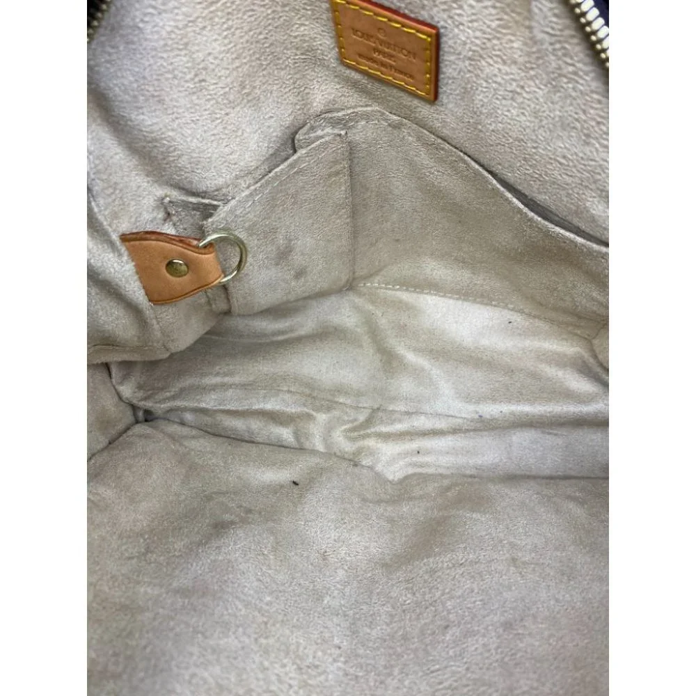 Authentic Louis Vuitton Manhattan PM Brown Tote Handbag w Cert